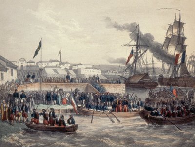 Englische und französische Truppen landen auf Befehl von Marschall St. Arnaud, 1854 von French School